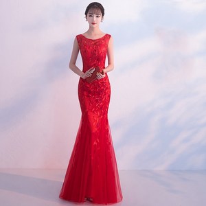 레이라 머메이드 파티 롱 드레스 화려한 반짝이 원피스 클럽 슬림 행사 무대의상