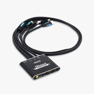 티이스마트 2포트 HDMI KVM 스위치 4K 30Hz지원 일체형 케이블, HKS0201C10, 1개