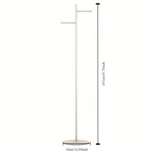 철제 독립형 의류 랙 침실 거실 호텔용 다목적 옷걸이 스탠드 - 현대적인 고급형 바닥 장착 코트 랙, 01 하얀색