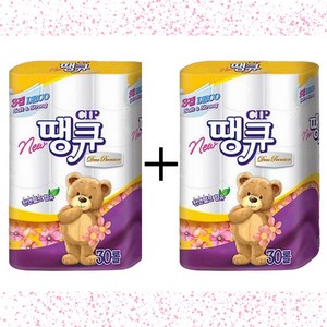 엄마장터 1+1 플라워땡큐 휴지 화장지 두루마리 롤휴지 3겹 30롤