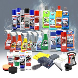 소낙스 셀프 세차용품 세트 초보 세차입문 카샴푸 sonax, 15 휠크리너 500 + 휠브러시