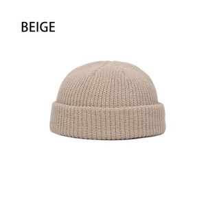귀도리 모자 여성 남성 솔리드 컬러 따뜻한 니트 브림리스 모자 비니 겨울 가을 힙합 스컬캡 스트리트 유니섹스 멜론 캡
