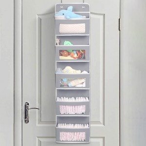 투데이리빙 5단 문걸이형 행잉 오거나이저 문걸이 도어 수납함 수건 인형 소품 멀티 다용도 정리 보관 걸이형 패브릭 포켓 수납 걸이 정리함, R98450G(그레이, 1개