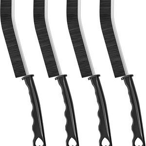 다용도 틈새 초슬림 모서리 일자형 브러쉬 청소솔, 4세트, 블랙