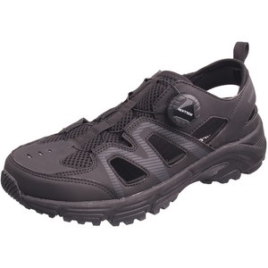 남성용 남자 메쉬소재로 통기성이 우수 다이얼 보아 롤킨 버튼 와이어 끈조절 기능 신고벗기 편한 아쿠아 스포츠 아웃도어 캠핑 등산 런닝 조깅 워킹 트레킹 운동화겸 가죽 샌달샌들 블랙