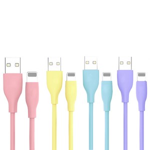 아이엔조이 마카롱 고속 충전 USB 아이폰 케이블 4개입 아이폰케이블