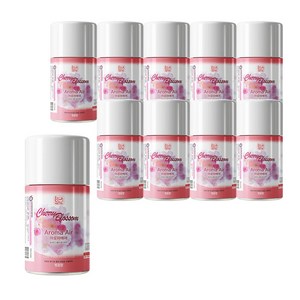 아로마스페이스 방향제 타이머 자동분사기 향캔 리필 280ml X 10개 실내 화장실 편의점 매장 업소 PC방 탈취 냄새관리, 체리향(봄날의벚꽃) 10개, 1개, 0.28l