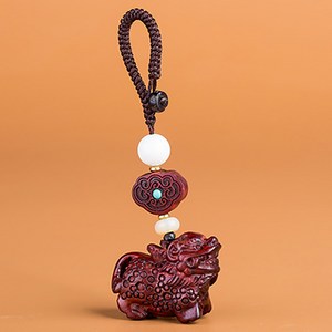 에브리샤인 재물운 금전운 사업운 성공운 건강운 부모님선물 비휴 비수 대추나무 열쇠고리, 1개, 자단목