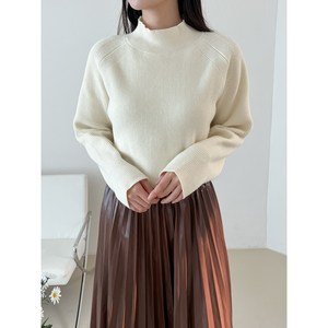 마이뚜뚜 여성 고급 기본 이너 긴팔 반목 폴라티