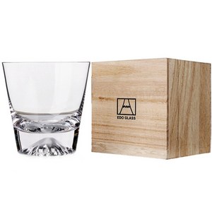일식 핸드메이드 언더락 위스키 잔 250ml 1잔입 2잔입 나무상자세트, 1개