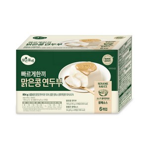 빠르게한끼 맑은콩 연두부 125g+참깨소스 9g 6개, 단품