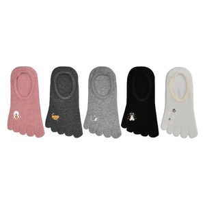 여성용 캐릭터 나염 발가락덧신 5p