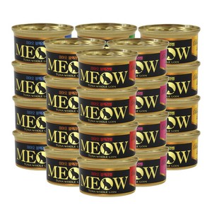 미아오 프리미엄 블랙라벨 참치 85g x24개 고양이캔 고양이간식, 참치+게살 85g x24개