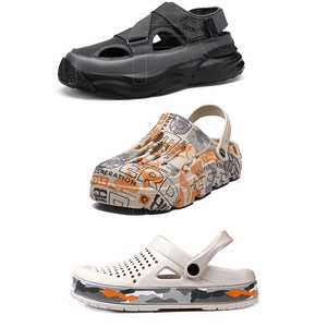 이누아 여름 남자 샌들 사무실 슬리퍼 물놀이 아쿠아 슈즈 벨크로 메쉬 신발