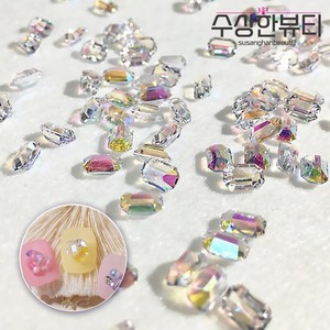 (10pcs) 홀로그램 오로라 크리스탈 보석 네일 파츠 네일장식 셀프네일아트