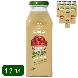 [아마타임] 유기농 애플 주스, 300ml, 12개