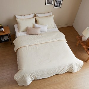 [로라애슐리] 몽쉘 바이오워싱 60수 고밀도 면 양모 이불 킹 K 230X220, 색상:옐로우 / 사이즈:킹