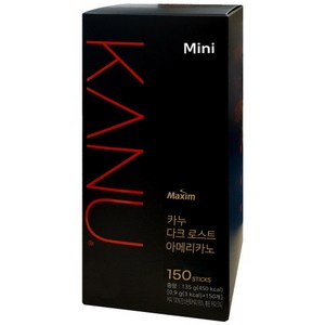 동서 커피믹스 카누 미니 다크로스트 아메리카노 150T, 150개입, 900mg