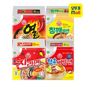 오뚜기 함흥비빔면 4입+열라면 5입+진라면 매운맛 5입+참깨라면 4입, 1세트