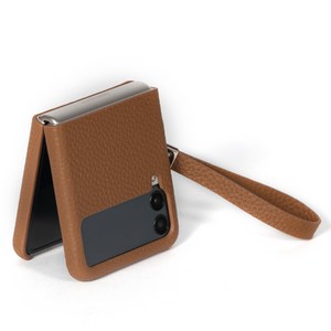 본아띠 갤럭시 Z플립3 (F711) 전용 머서 슈렁컨 가죽 핸드폰케이스 손잡이 스트랩