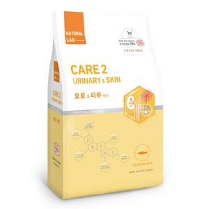 네츄럴랩 케어2 요로&피부 유기농 70% 고양이 기능성 건식사료, 4kg, 1개