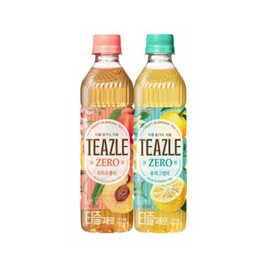 웅진 티즐 제로 피치 우롱티 10+제로 유자 그린티 10 500ml, 1세트