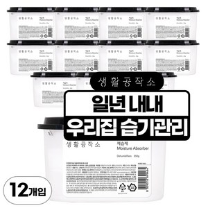 생활공작소 제습제, 250g, 12개