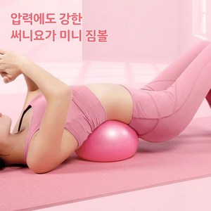 써니요가 미니 짐볼 20cm 요가볼 필라테스볼 코어 운동기구, 버블껌핑크