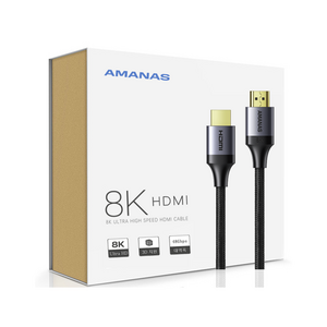 아마나스 HDMI v2.1 4320p UHD 8K 케이블, 2m, 1개