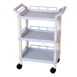 셀프미인 G2 웨건(손잡이 2개 가드레일 있음) 이동식웨건 주방웨건 피부관리실웨건 미용카트, 그레이