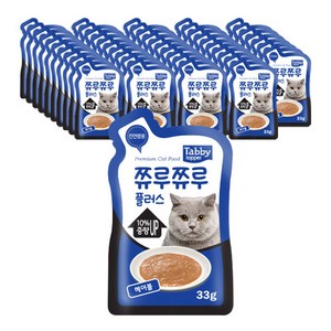 테비 쮸루쮸루플러스 고양이간식 33g, 헤어볼, 48개