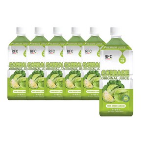 RFC 양배추즙 NFC 저온착즙 100%, 1L, 6개