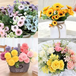 고급조화 성묘 산소 납골당 인테리어 꽃다발 12종, 05_크라운안개 화이트