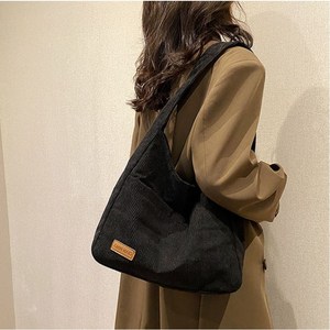 해피브릭스 여성 코듀로이 와이드 스트랩 숄더백 크로스백 가을 겨울 가방 에코백