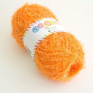 [니트박스 뜨개실] 웰빙 펄 수세미실, 주황색, 1개