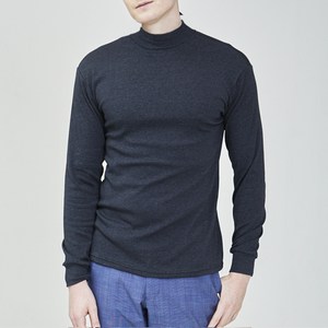 남성 겨울 보온 면스판 반목 폴라 긴팔 티셔츠 빅사이즈 S-7XL