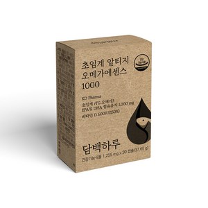 담백하루 초임계 알티지 오메가3 에센스 1000 1개월, 30정, 1개