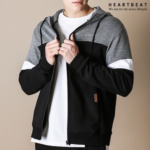 하트비트 뷰라츠 후드집업 베이직핏 트레이닝 점퍼 커플룩 단체복 남자 여자 남여공용 커플티 빅사이즈 단체티