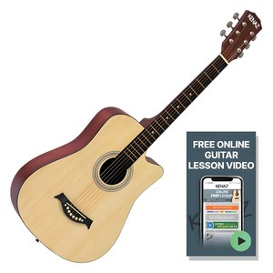 케나즈 여성용 입문용 통기타 38인치 + 동영상강좌 세트, 혼합색상, 1세트, KGT18