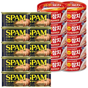 CJ 스팸 200g 10개+사조 고추참치 135g 10개, 1개