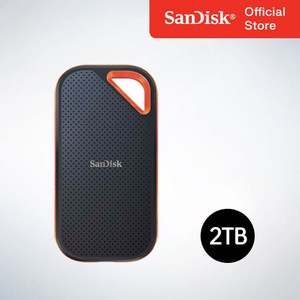 샌디스크 외장SSD Extreme Pro 익스트림 프로 방수 방진 휴대용 포터블 SSD E81 2TB, 블랙
