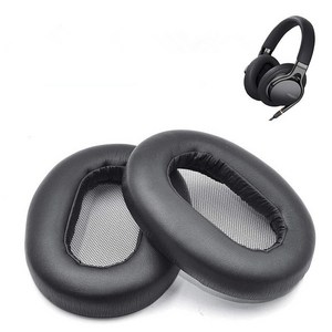 국내배송 소니 MDR-1AM2 이어패드 이어 쿠션 커버 패드 가죽 헤드폰 헤드셋 교체 스펀지 교체용 호환 캡, 블랙(1쌍:2개)