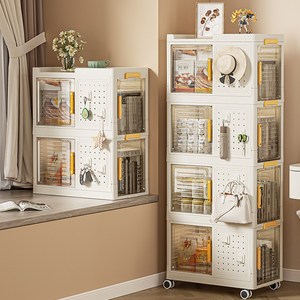 CK리빙 홈쇼핑 이동식 수납정리함 옷 이불 리빙박스 65L, 1개, 아이보리_바퀴세트