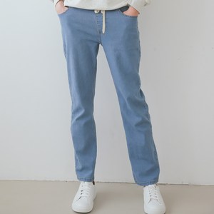 버번진 오슬로 스트레이트 스판 워싱 밴딩 일자 데님 청바지 H005