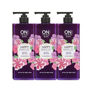 온더바디 해피 브리즈 퍼퓸 바디워시 꽃향, 500g, 3개