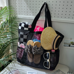 기브앤고 메쉬 비치백 대형 물놀이 가방