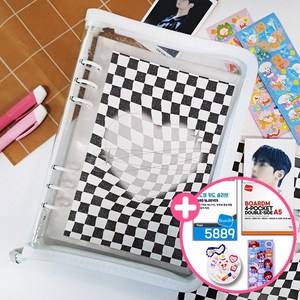 보드엠 젤리빈 바인더 A5 6공 포카 포토카드 바인더 (속지 30매 포함), 보드엠 젤리빈 바인더 화이트 젤리