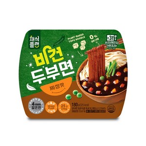 채식플랜 비건두부면 짜장맛 180g, 1개