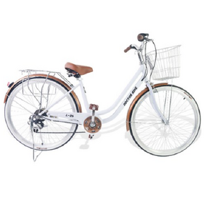 닥터바이크 생활용 시마노 7단 스틸프레임 자전거 66.04cm L-26, 화이트, 100cm