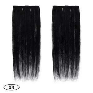 프리티레이디 인모 똑딱이 헤어피스 / 3핀(가로16cm) / 똑딱핀이 부착된 붙임머리 가발2피스 / 겹쳐서 제작시 2겹 단독1피스, 65cm(겹쳐서제작), 1개, #3